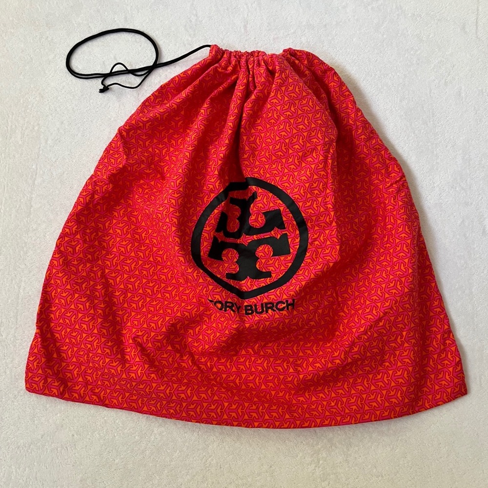 Tory Burch Dust‎ Bag Orange Pink Geometric Logo Drawstring OS
